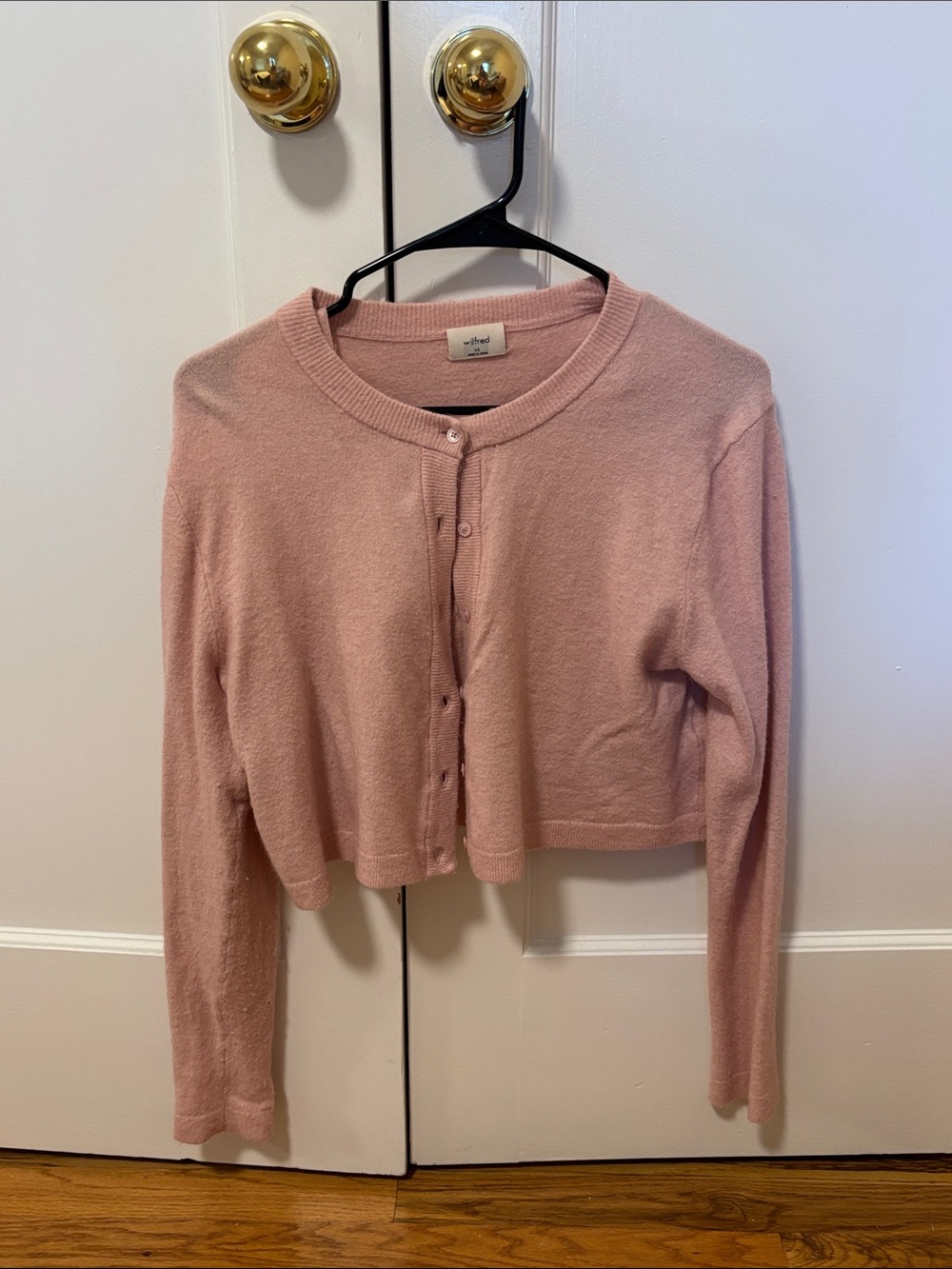 Wilfred Dusty Rose Cropped Button-Front Cardigan